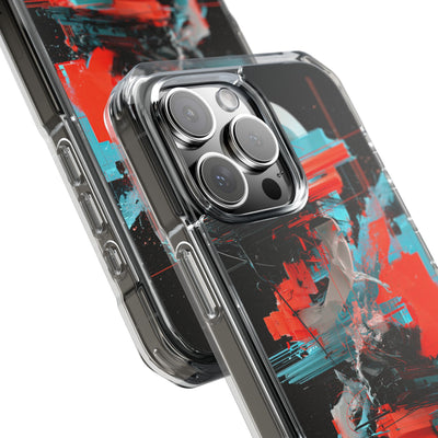 Fragmented Cyber Core · Clear Impact Magnetic Phone Case for iPhone ·  Black