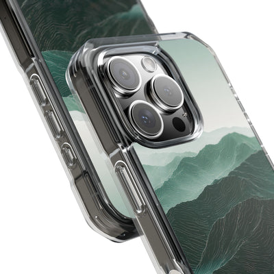 Alpine Mist · Clear Impact Magnetic Phone Case for iPhone · Green