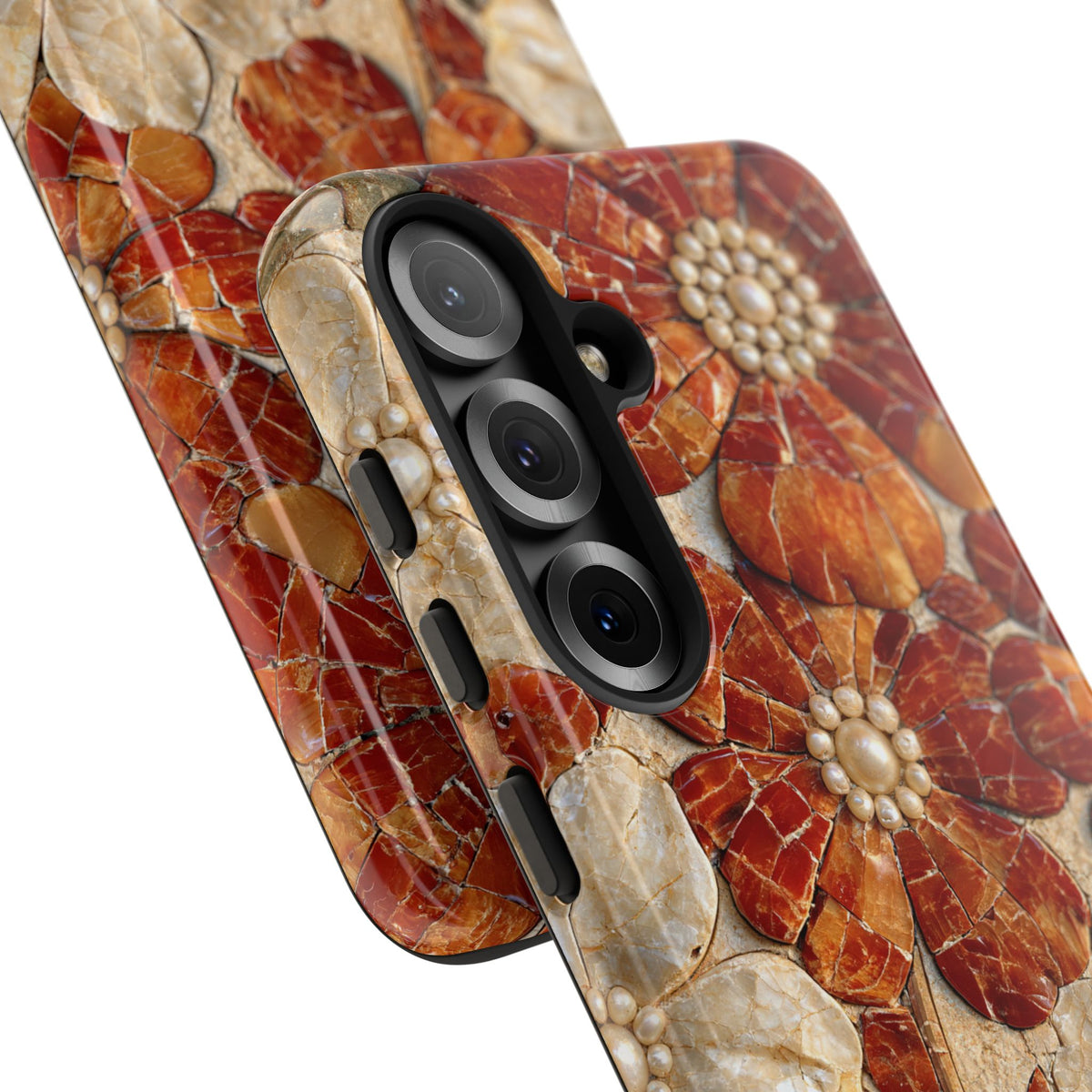 Carnelian Pearl Bloom · Tough Phone Case for Samsung · Orange