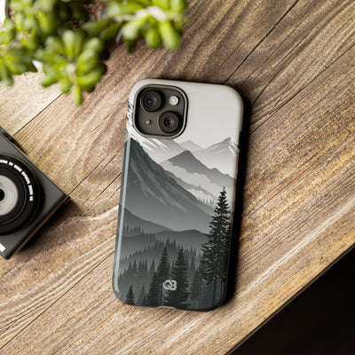 Grey Tough Phone Case for iPhone - Granite Ridge Mist