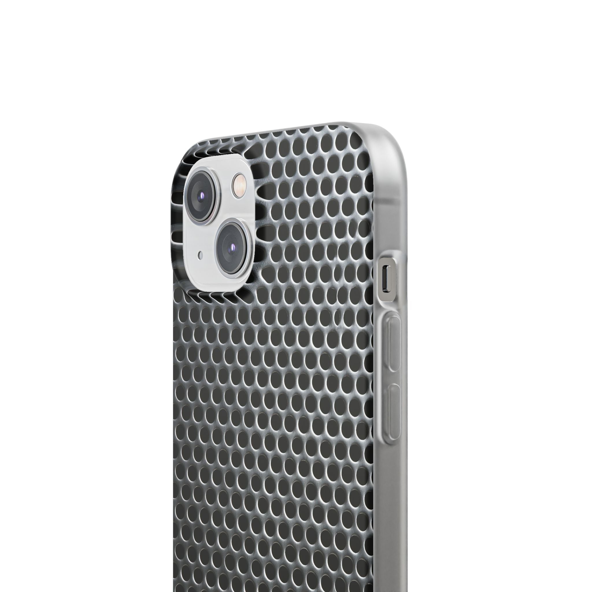 Silver Lite Phone Case for iPhone - Brutalist Steel Mesh