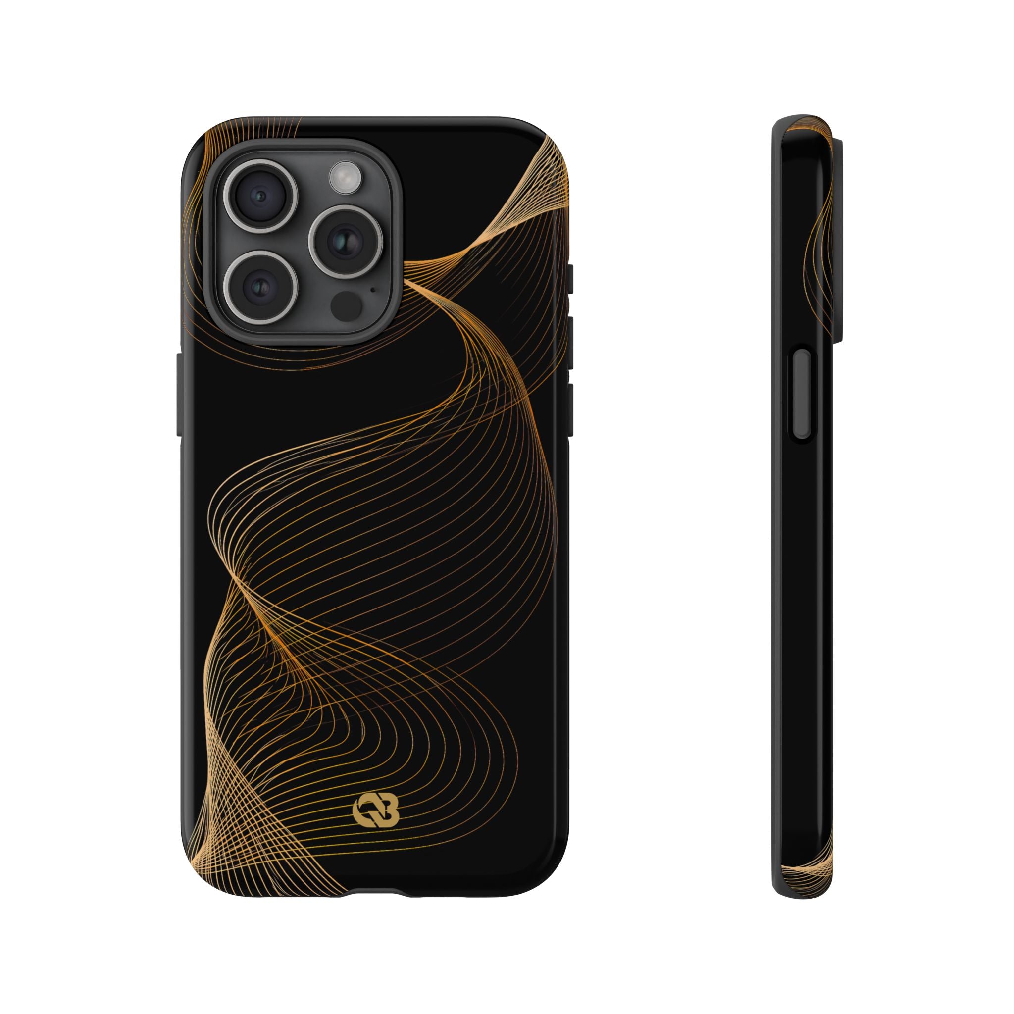 Gold Tough Phone Case for iPhone - Burnished Bronze Helix