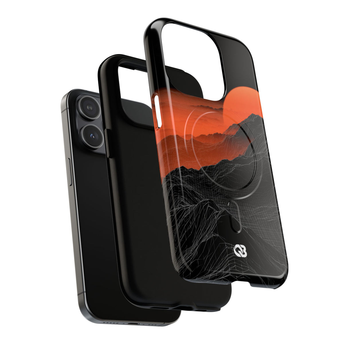 Solar Ridge Mesh · Tough 2.0 Magnetic Phone Case for iPhone · Black