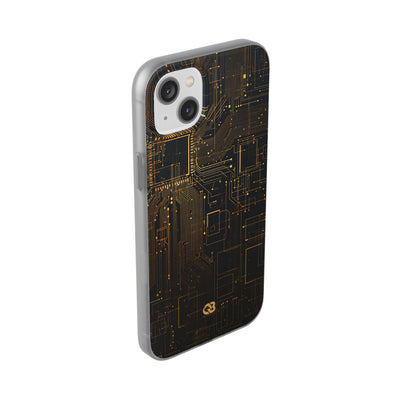 Gold Lite Phone Case for iPhone - Amber Core Mainframe