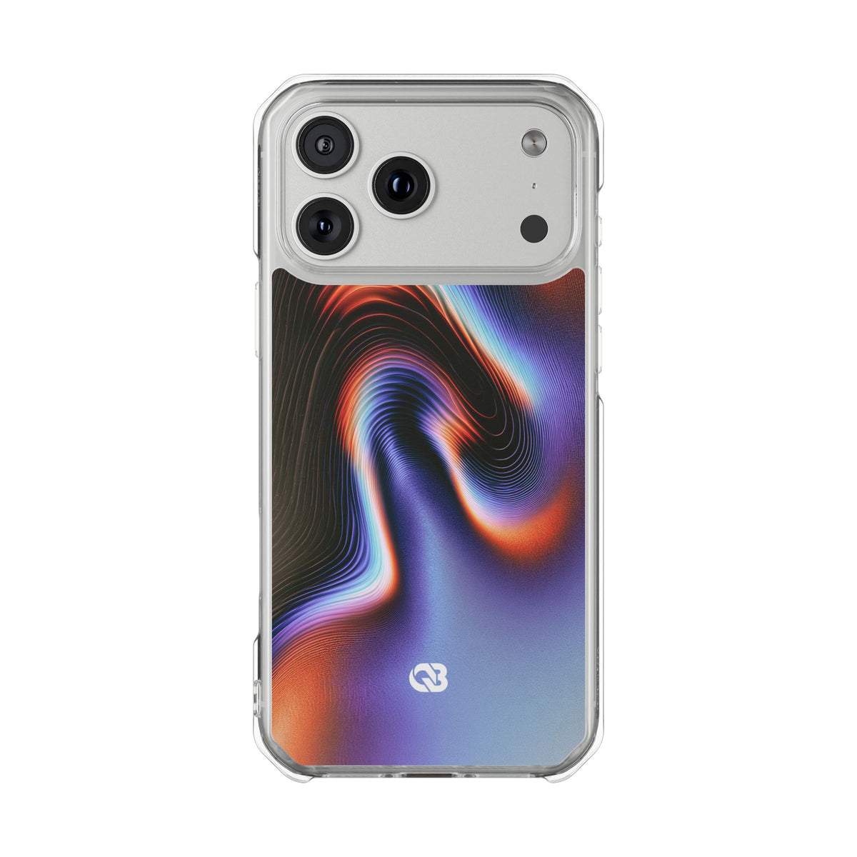 Prismatic Resonance · Clear Impact Magnetic Phone Case for iPhone · Purple