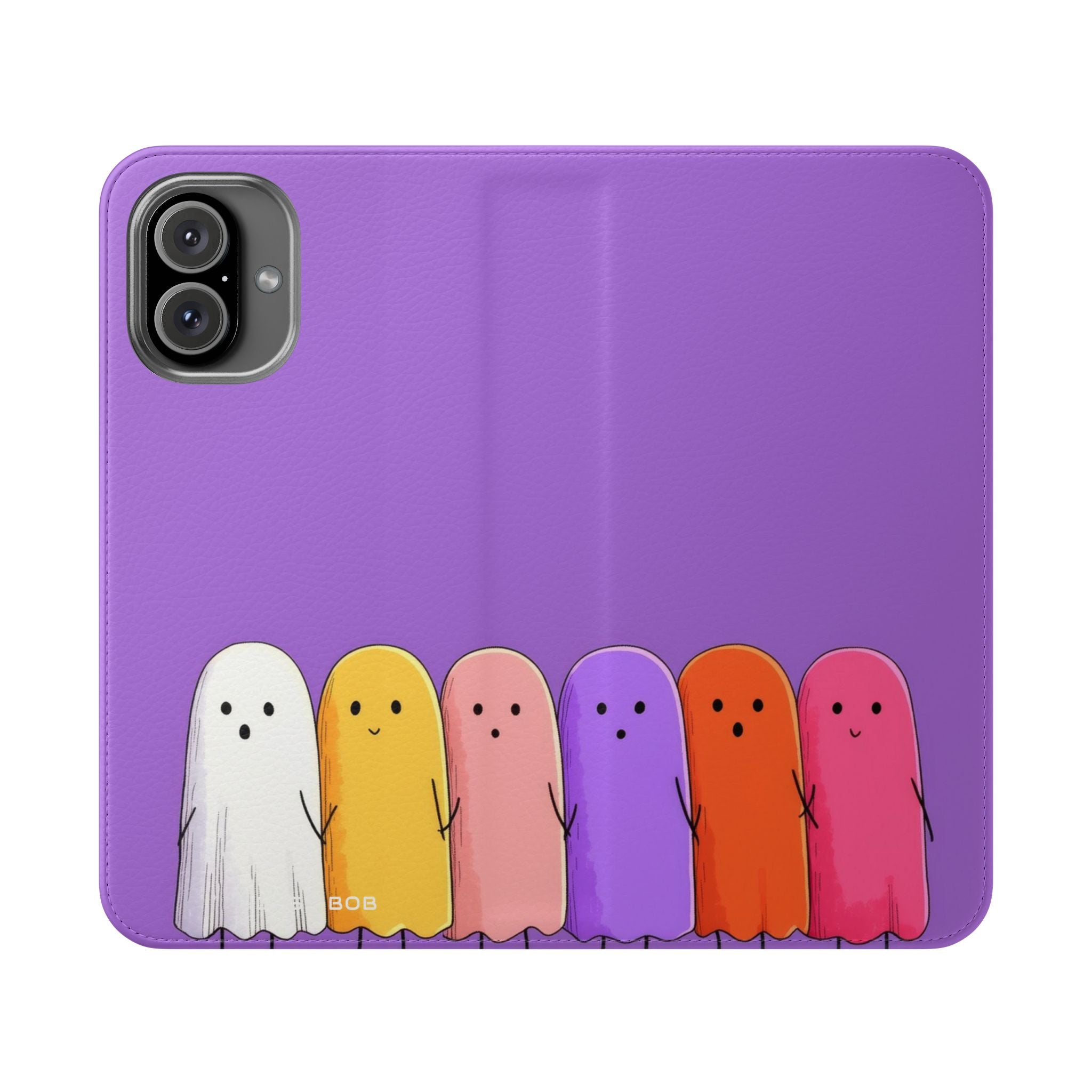 Colorful Ghosts Line - iPhone 16 Plus Case - Wallet
