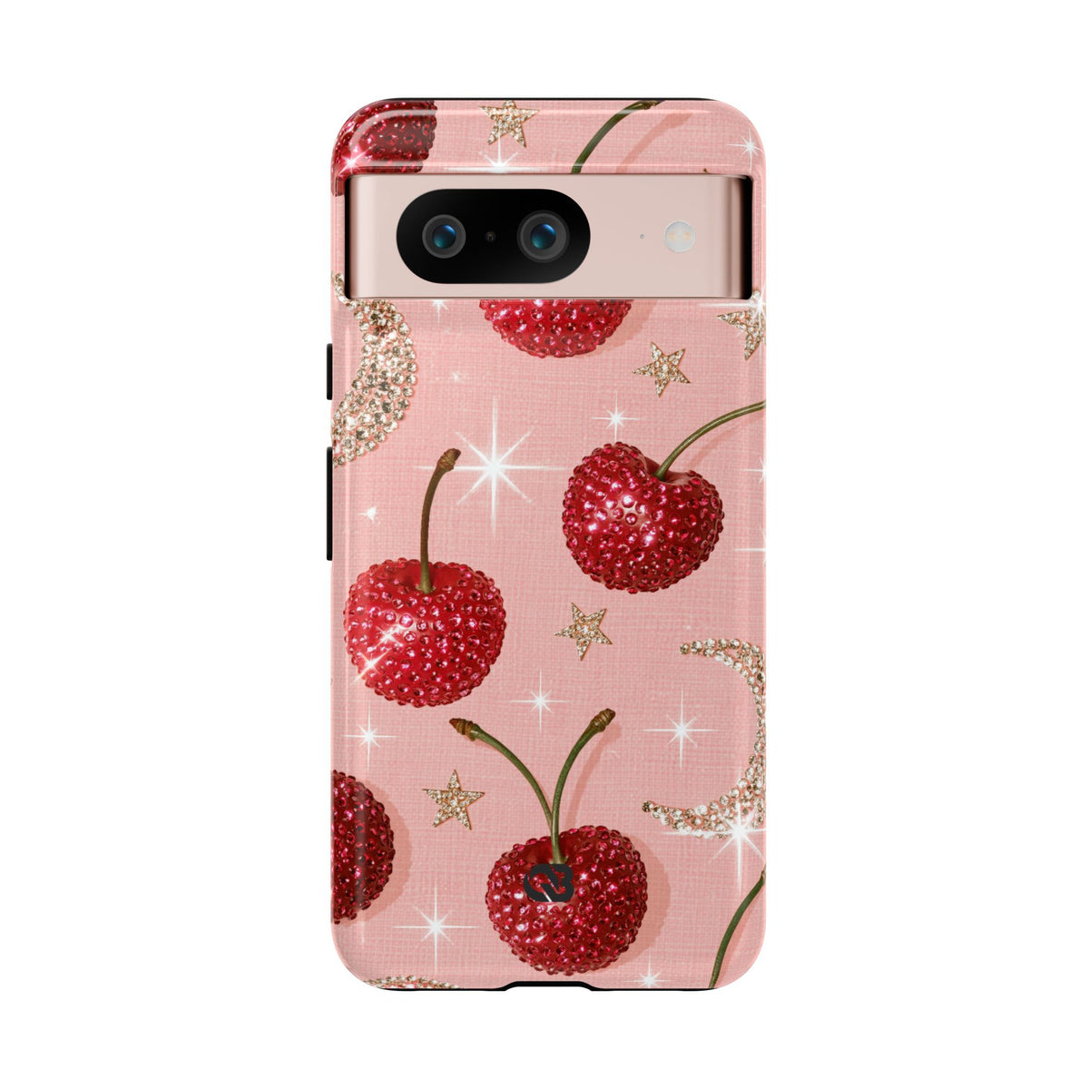 Bedazzled Ruby Cherries · Tough Phone Case for Pixel ·  Pink