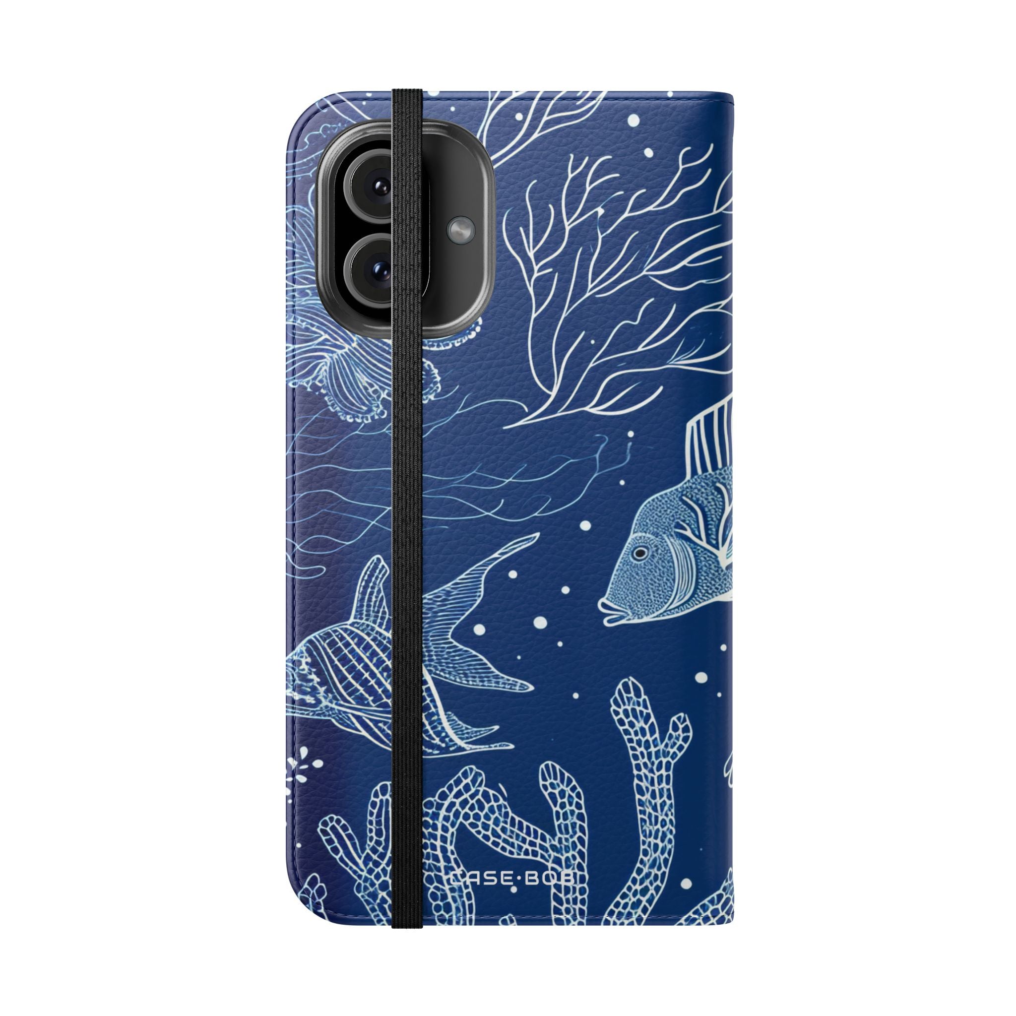 Blauwe Schaal Koraalrif - iPhone 16 Plus Case - Portemonnee