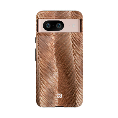 Rose Gold Weave · Tough Phone Case for Pixel ·  Brown