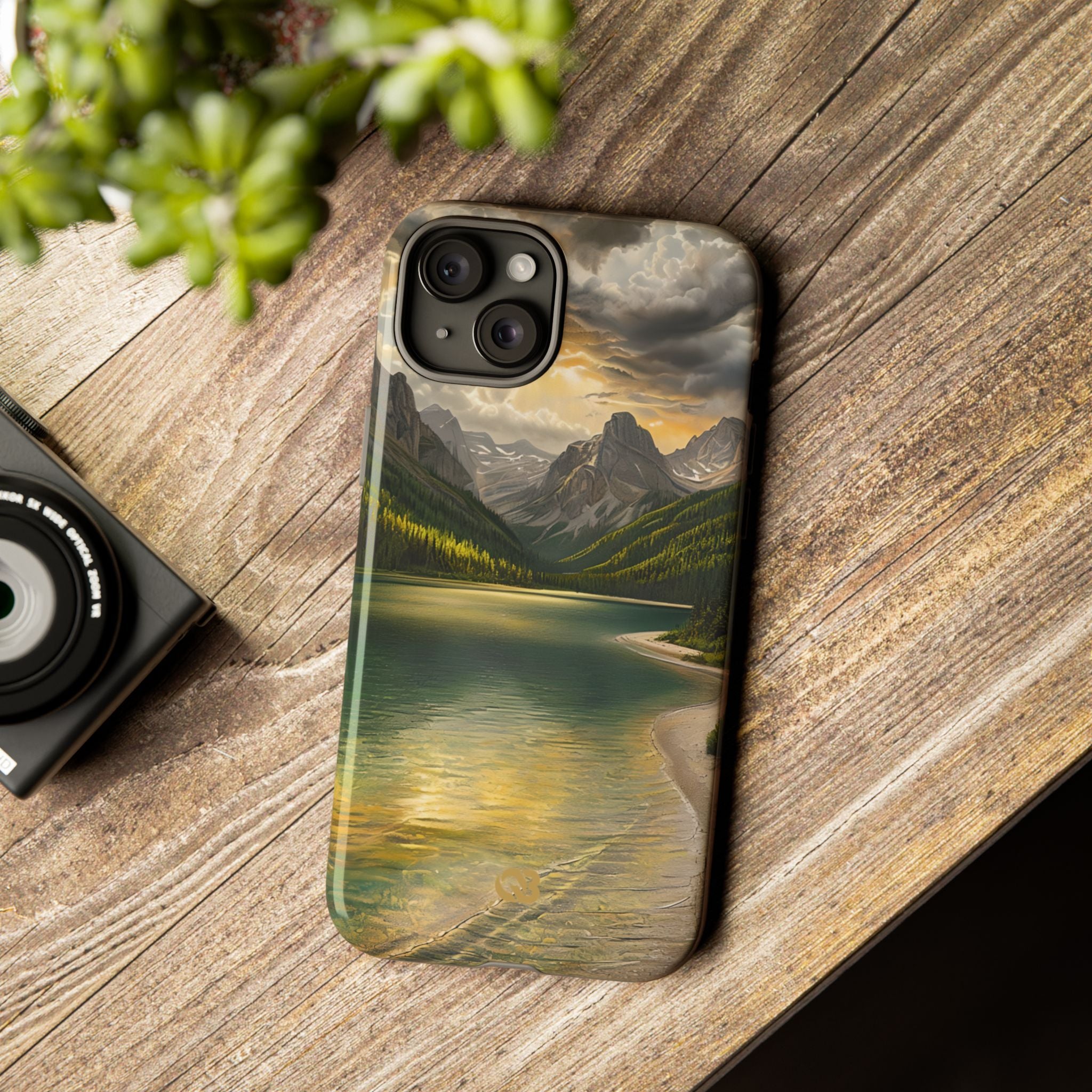 Gilded Mountain Lake · Tough Phone Case for iPhone