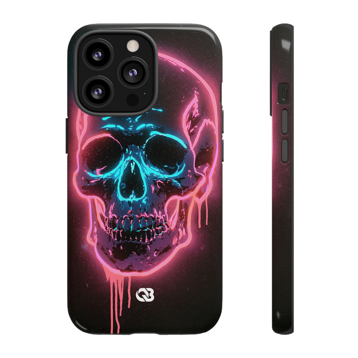 Neon Drip Skull · Tough Phone Case for iPhone · Black