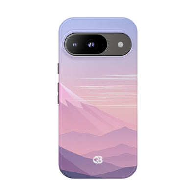Purple Tough Phone Case for Google Pixel - Lavender Alpine Dawn