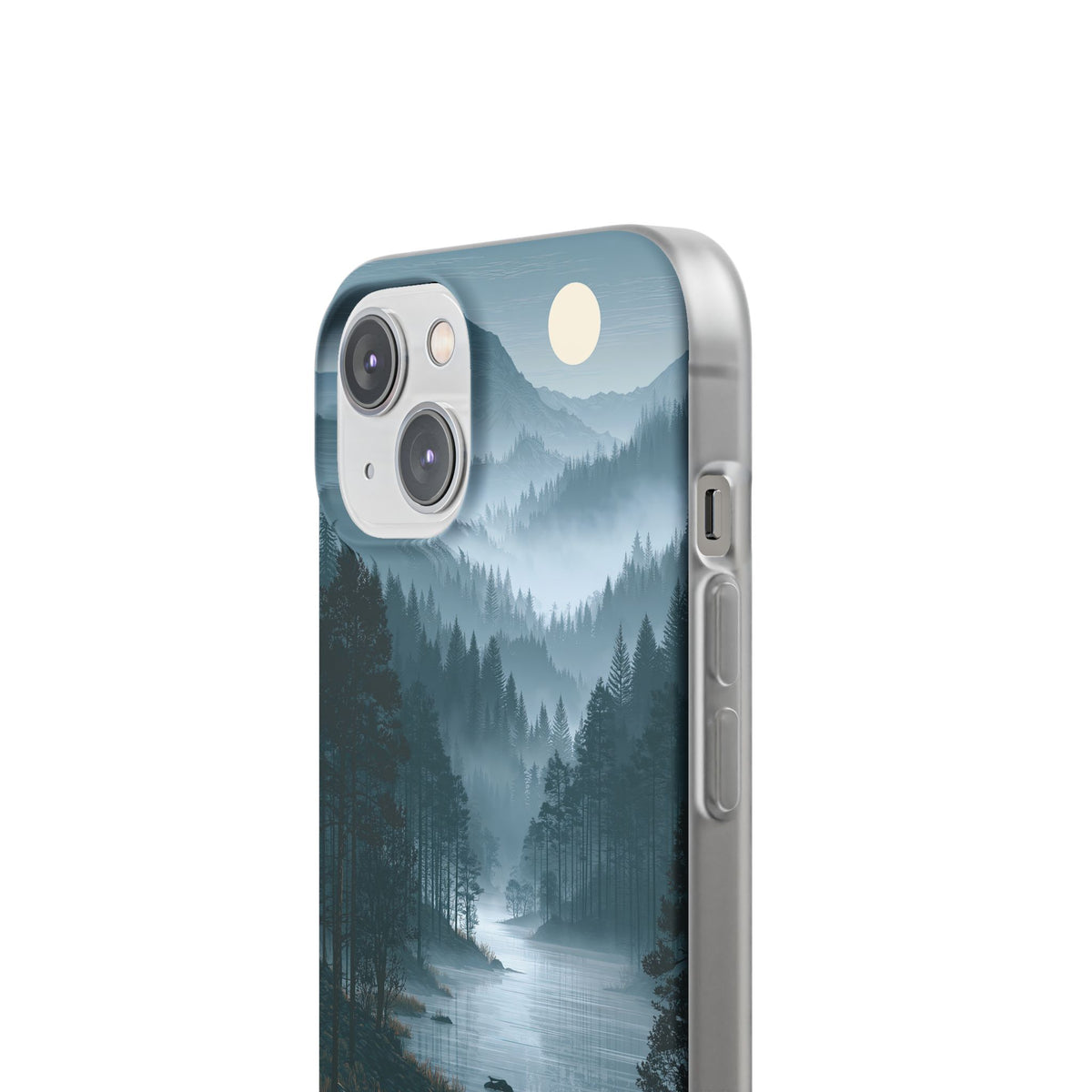 Silent Nordic Fjord · Lite Phone Case for iPhone ·  Blue