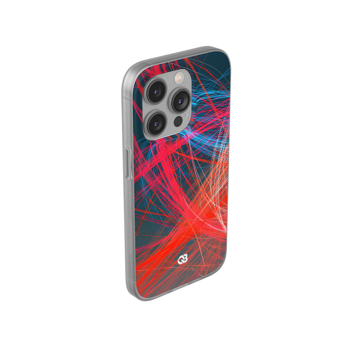 Neon Fiber Stream · Lite Phone Case for iPhone ·  Red