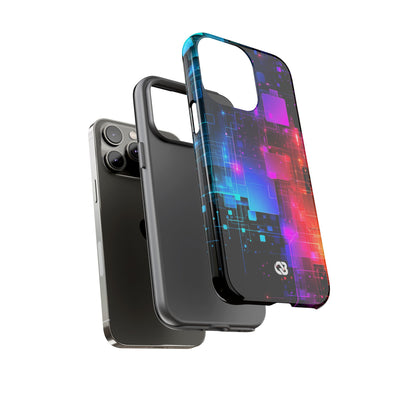 Spectral Circuit Grid · Tough Phone Case for iPhone · Black