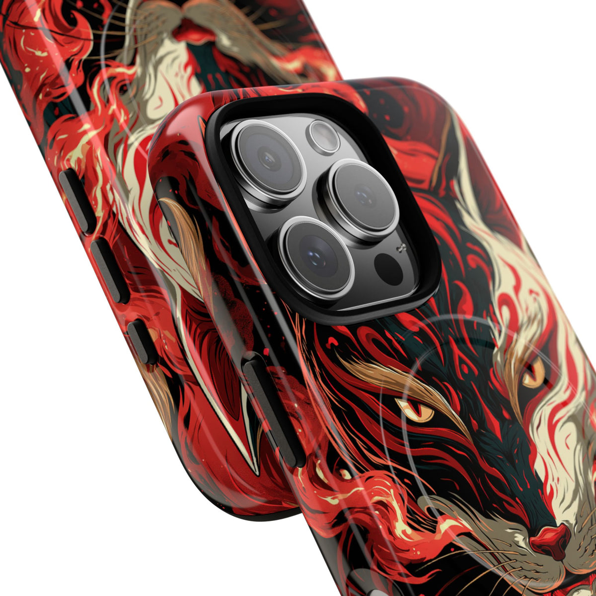 Crimson Kitsune Spirit · Tough 2.0 Magnetic Phone Case for iPhone · Red