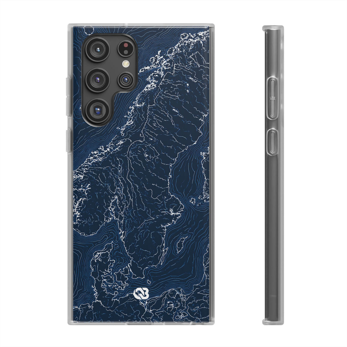 Nordic Contour Chart · Lite Phone Case for Samsung · Blue