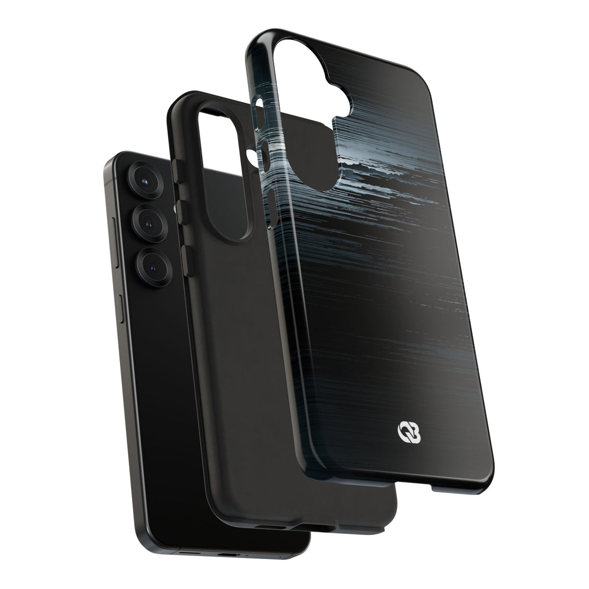 Black Tough Phone Case for Samsung - Frozen Signal Glitch