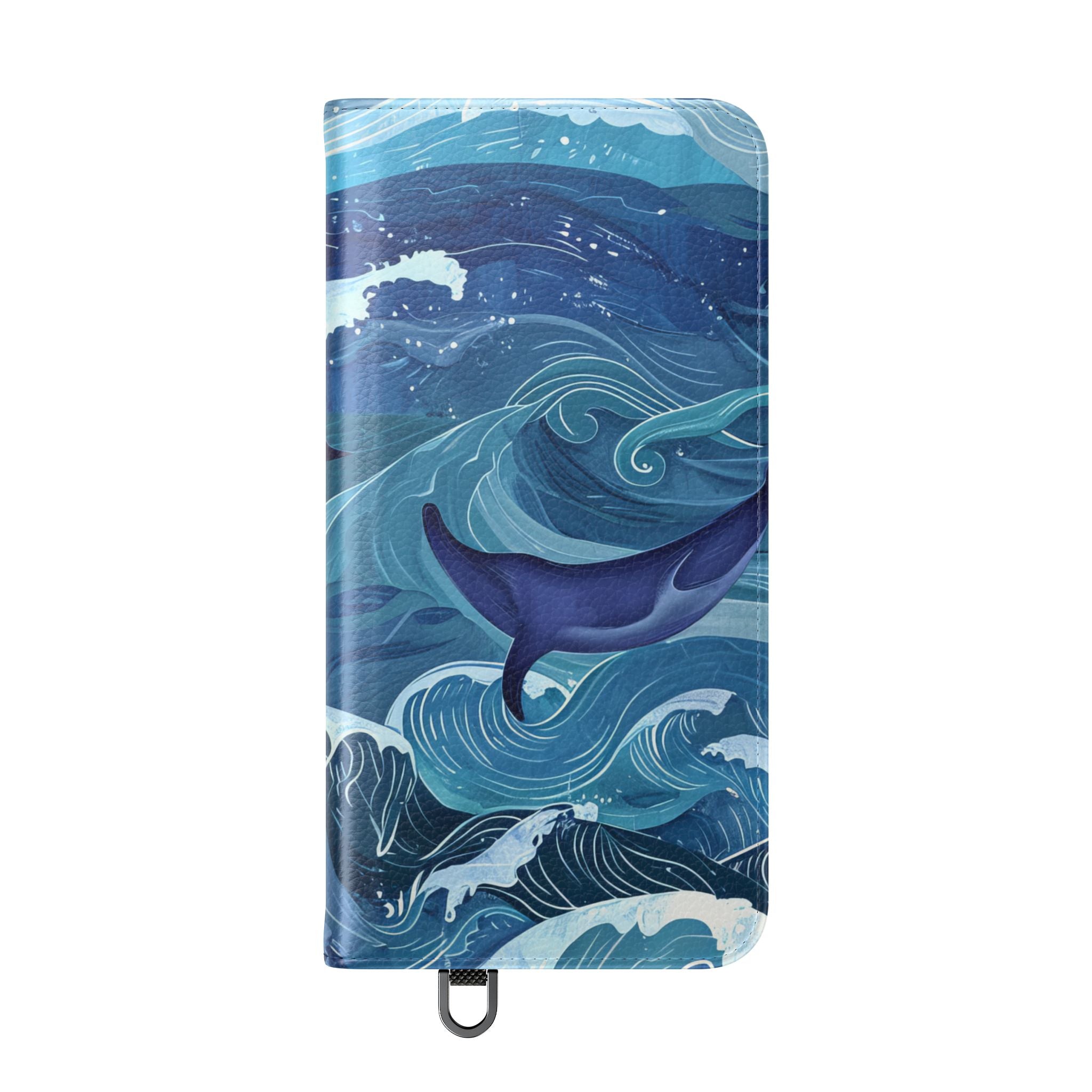 Dolphin Wave Dance - Samsung S25+ Case - Lompakko