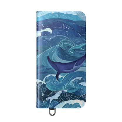 Dolphin Wave Dance - Samsung S25+ Case - Lompakko