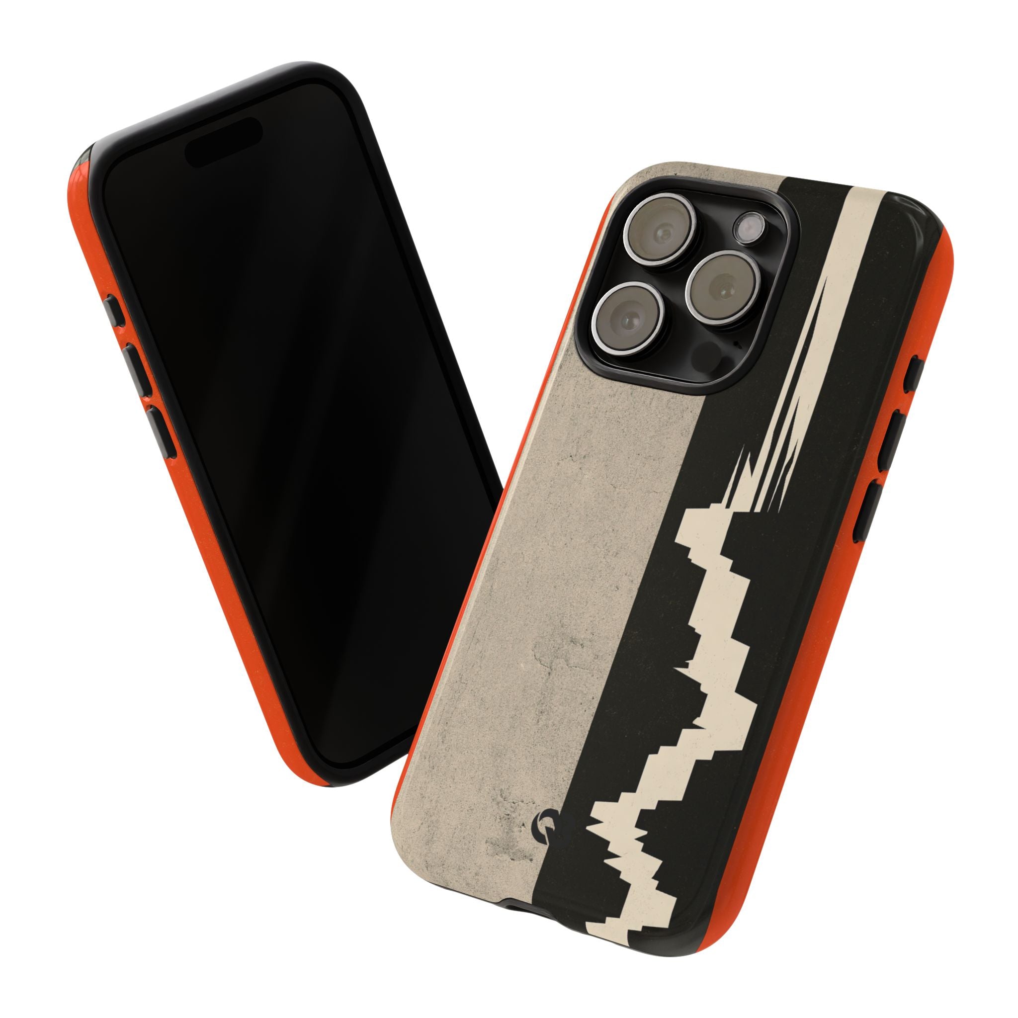 Orange Tough Phone Case for iPhone - Orange Monolith Rift