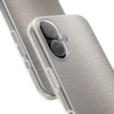 Grey Lite Phone Case for iPhone - Brushed Nickel Linen