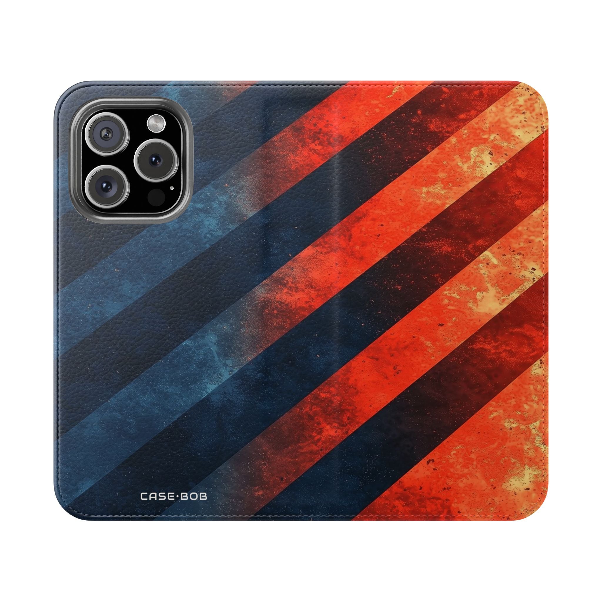 Diagonal Stripes Blaze - iPhone 16 Pro Case - Wallet