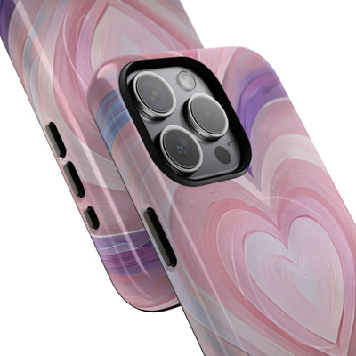 Lavender Pulse Hearts · Tough+ Magsafe