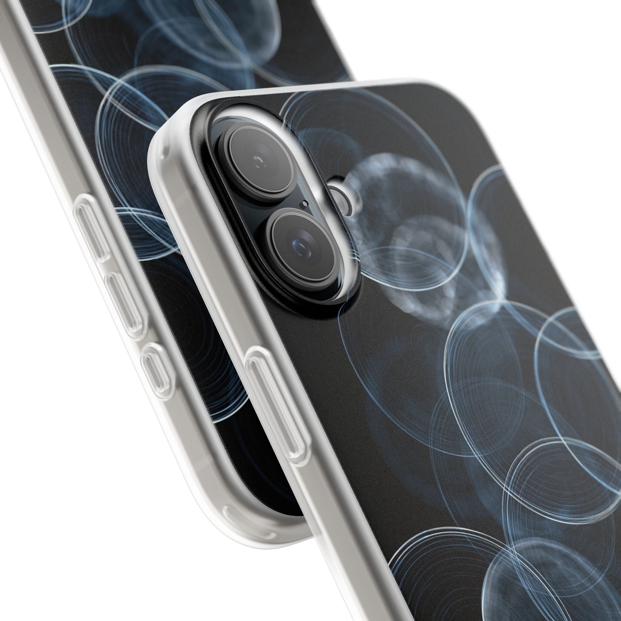 Blue Lite Phone Case for iPhone - Cyan Pulse Ripple
