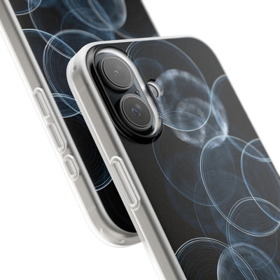 Blue Lite Phone Case for iPhone - Cyan Pulse Ripple