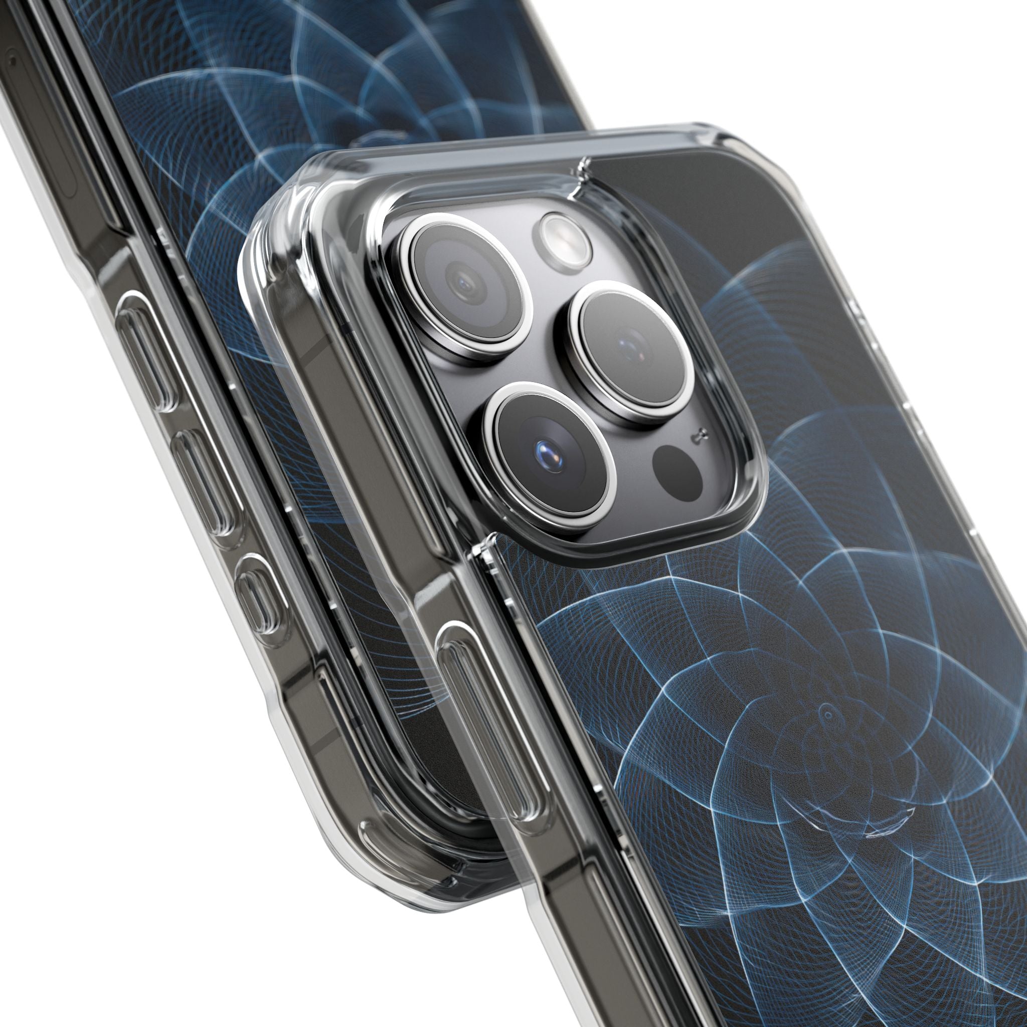 Blue Impact MagSafe Phone Case for iPhone - Cobalt Geometric Bloom