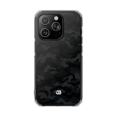 Blackout Urban Camo · Clear Impact Magnetic Phone Case for iPhone · Black