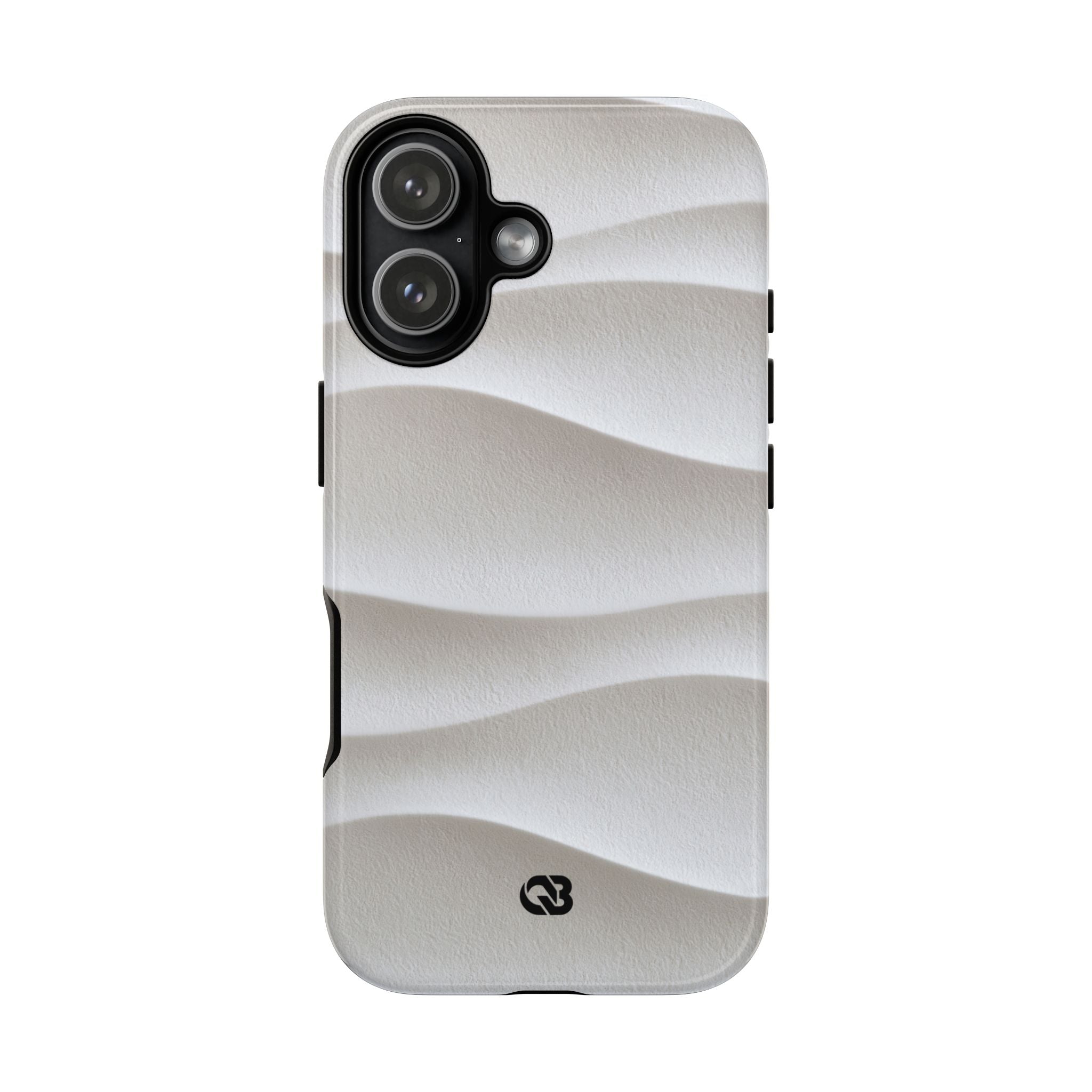 White Tough Phone Case for iPhone - Arctic Flow Ridges
