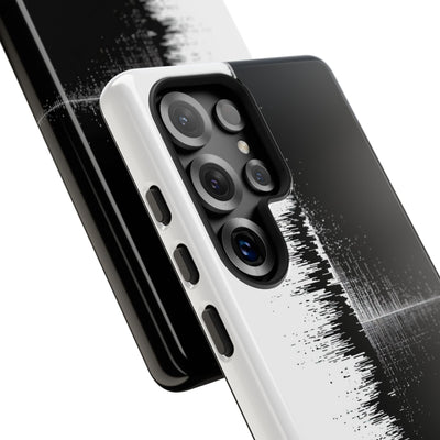 Black Tough Phone Case for Samsung - Static Signal Split