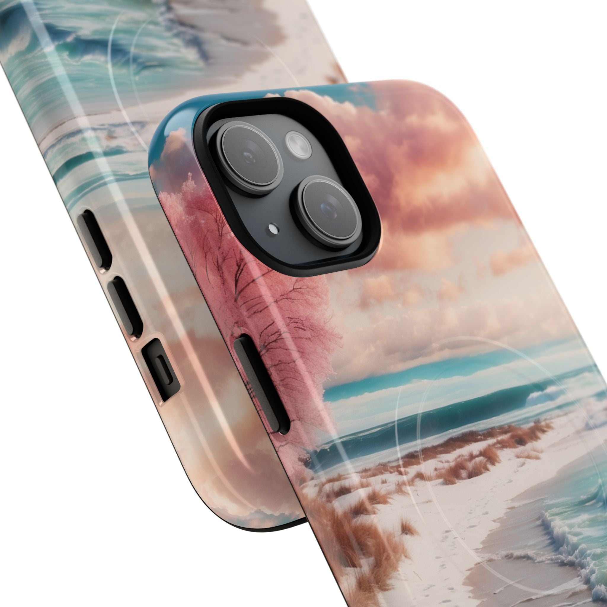 Pink Tree Breeze iPhone 15 Plus Skal - Tough+