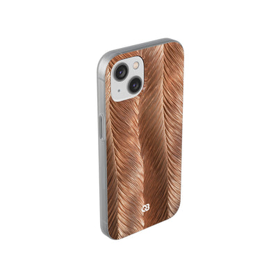 Rose Gold Weave · Lite Phone Case for iPhone ·  Brown