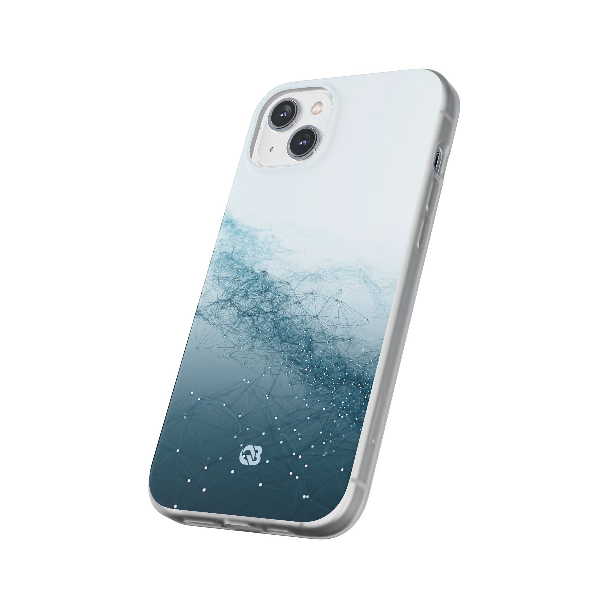 Teal Lite Phone Case for iPhone - Cyan Vector Lattice