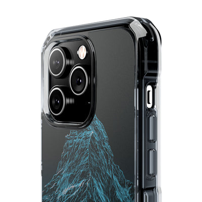 Glacial Alpine Peak · Clear Impact Magnetic Phone Case for iPhone · Blue