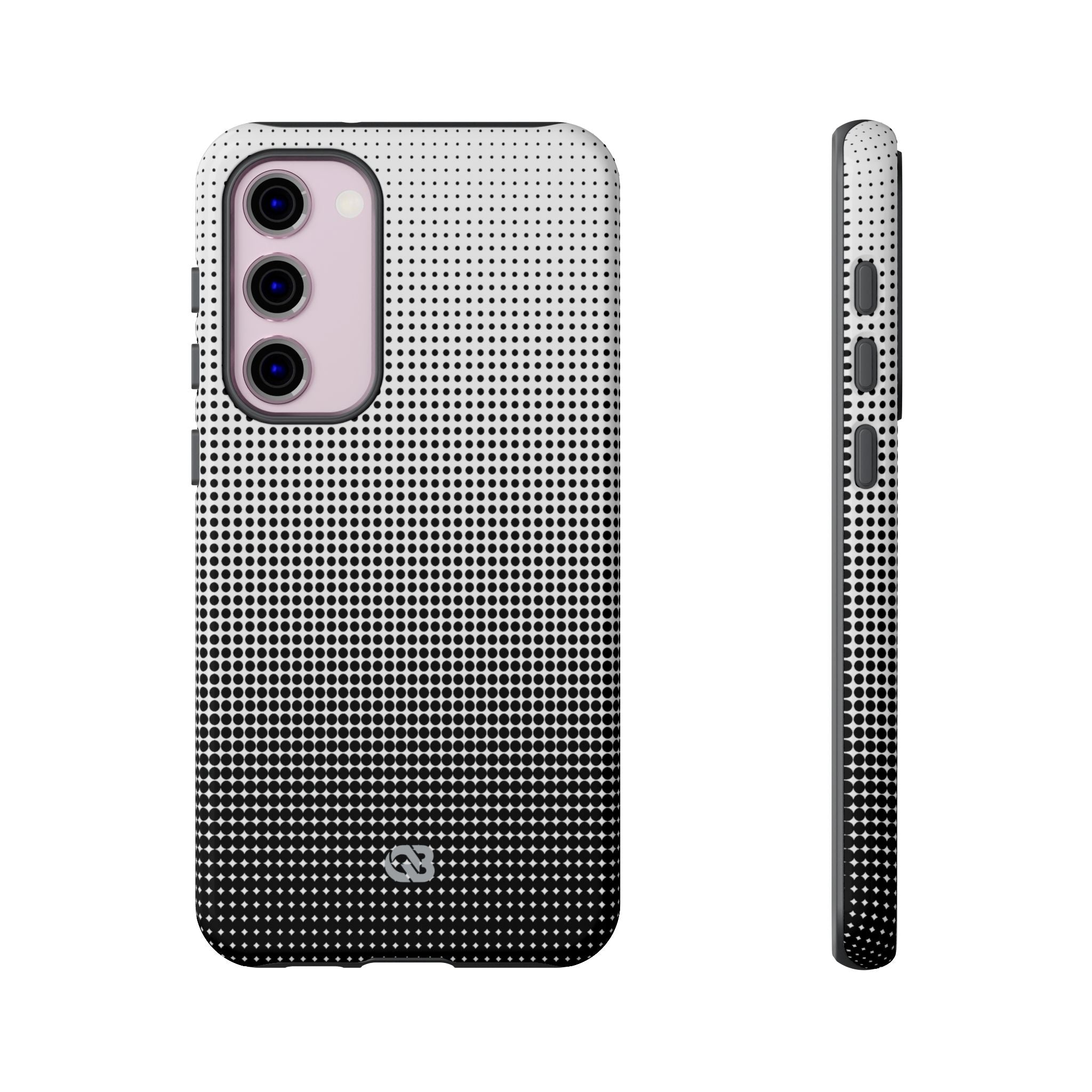 Black Tough Phone Case for Samsung - Obsidian Halftone Flux