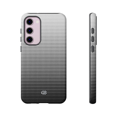 Black Tough Phone Case for Samsung - Obsidian Halftone Flux