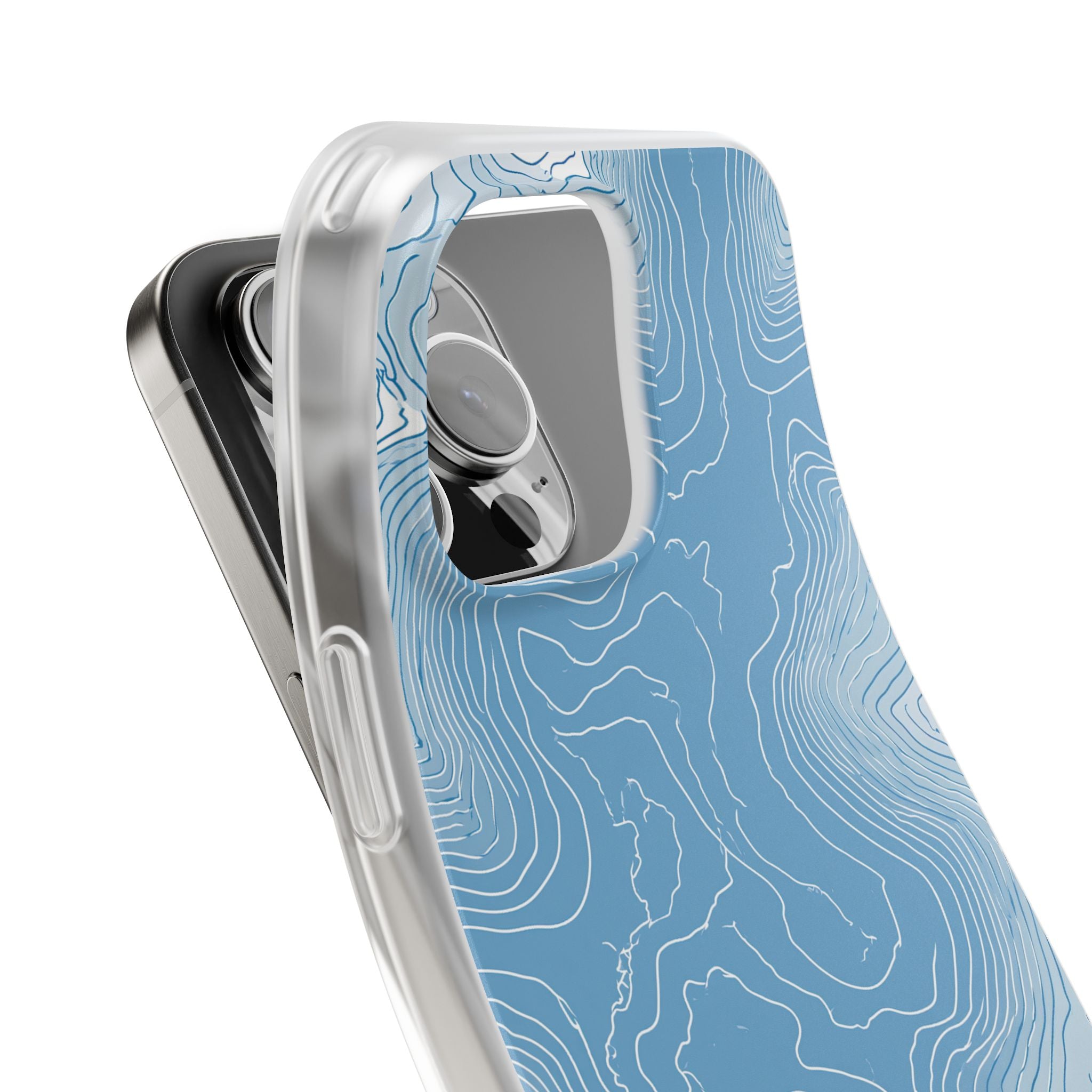 Blue Lite Phone Case for iPhone - Glacial Ridge Topo