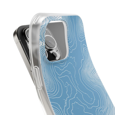 Blue Lite Phone Case for iPhone - Glacial Ridge Topo