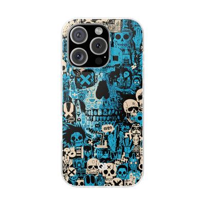 Electric Skull Graffiti · Lite Phone Case for iPhone ·  Blue