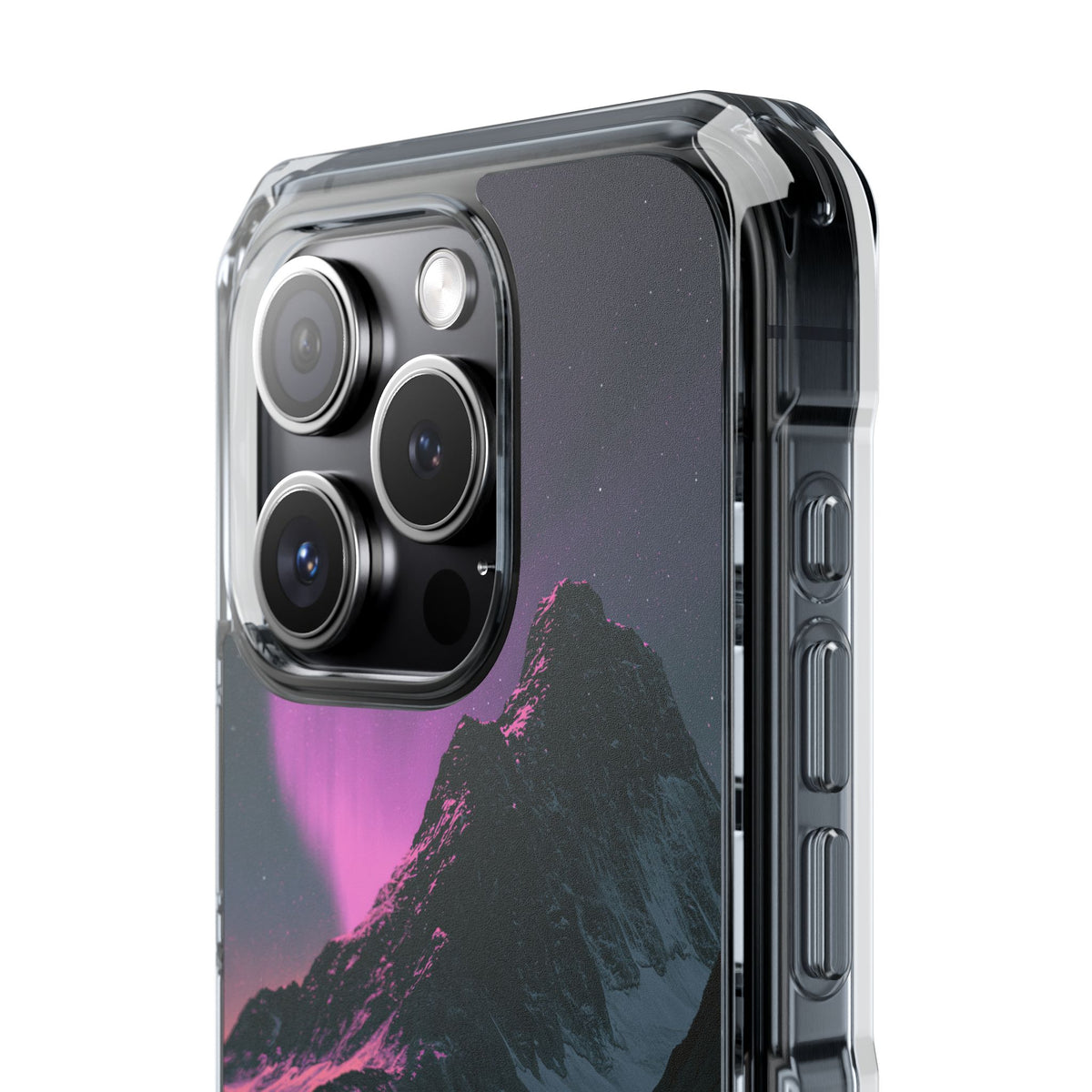 Arctic Aurora Summit · Clear Impact Magnetic Phone Case for iPhone · Black