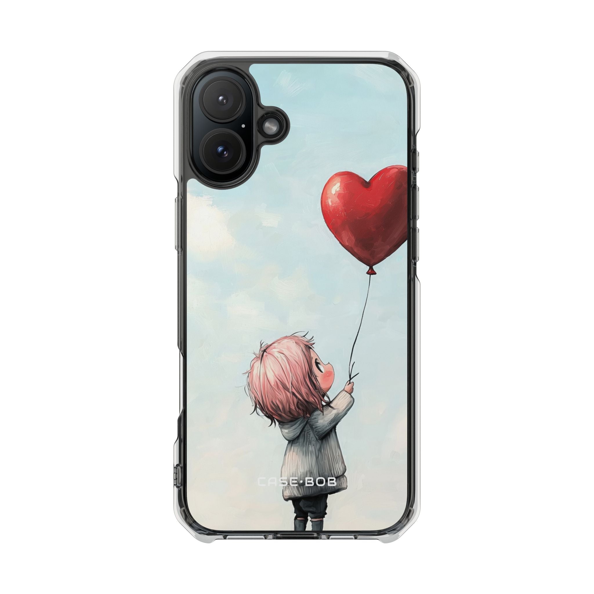 Heart Balloon Glow iPhone 16 Plus Case - Impact