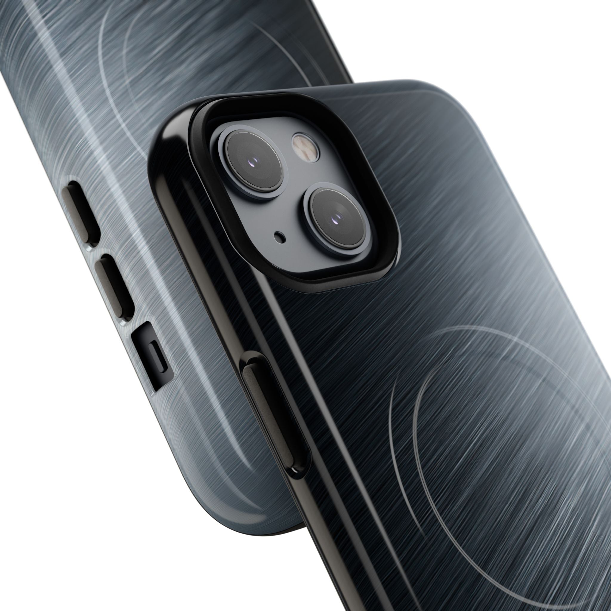 Grey Tough 2.0 Magsafe Phone Case for iPhone - Charcoal Brushed Steel