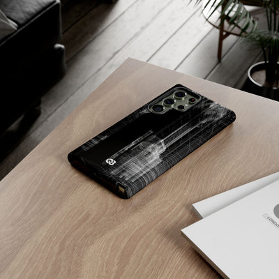 Black Tough Phone Case for Samsung - Ghost Urban Wireframe