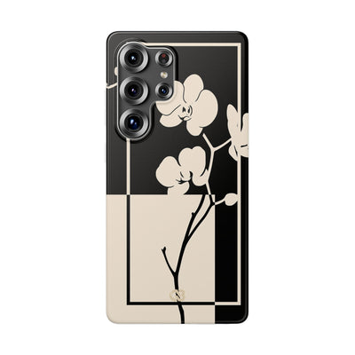 Beige Lite Phone Case for Samsung - Nocturnal Orchid Frame