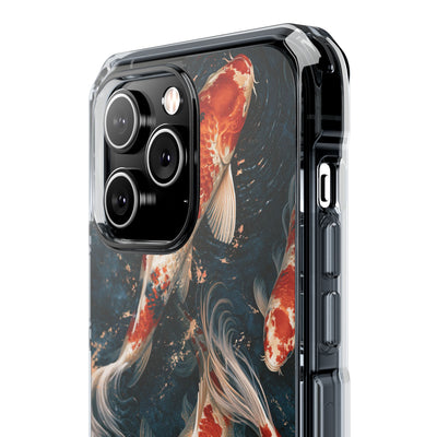 Imperial Nishikigoi · Clear Impact Magnetic Phone Case for iPhone ·  Blue