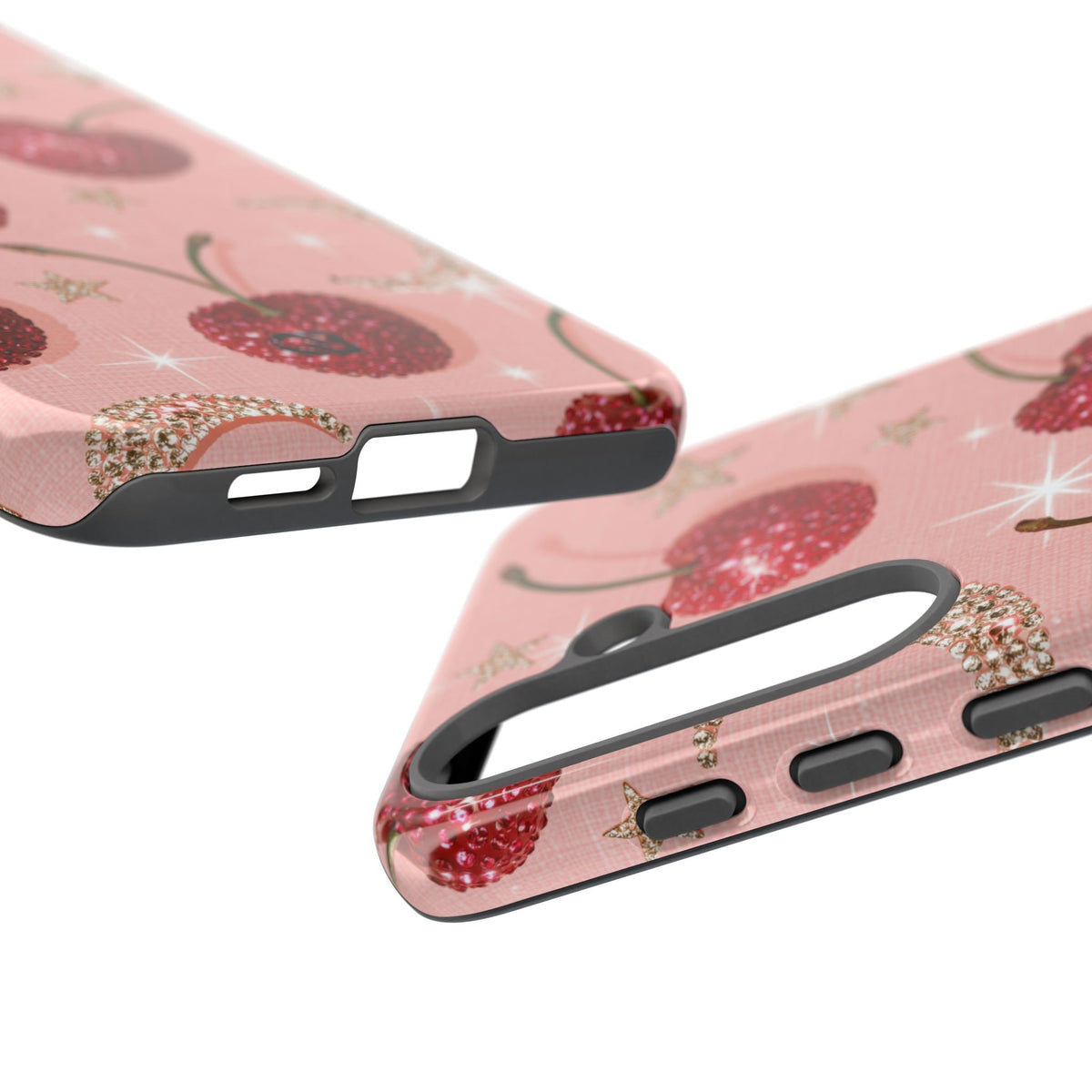 Bedazzled Ruby Cherries · Tough Phone Case for Samsung · Pink